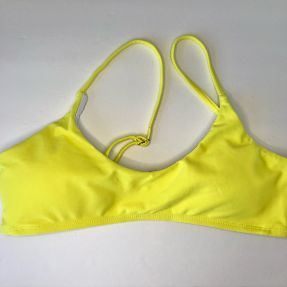 Yellow Basic Bikini Top Size M - Picture 3 of 4